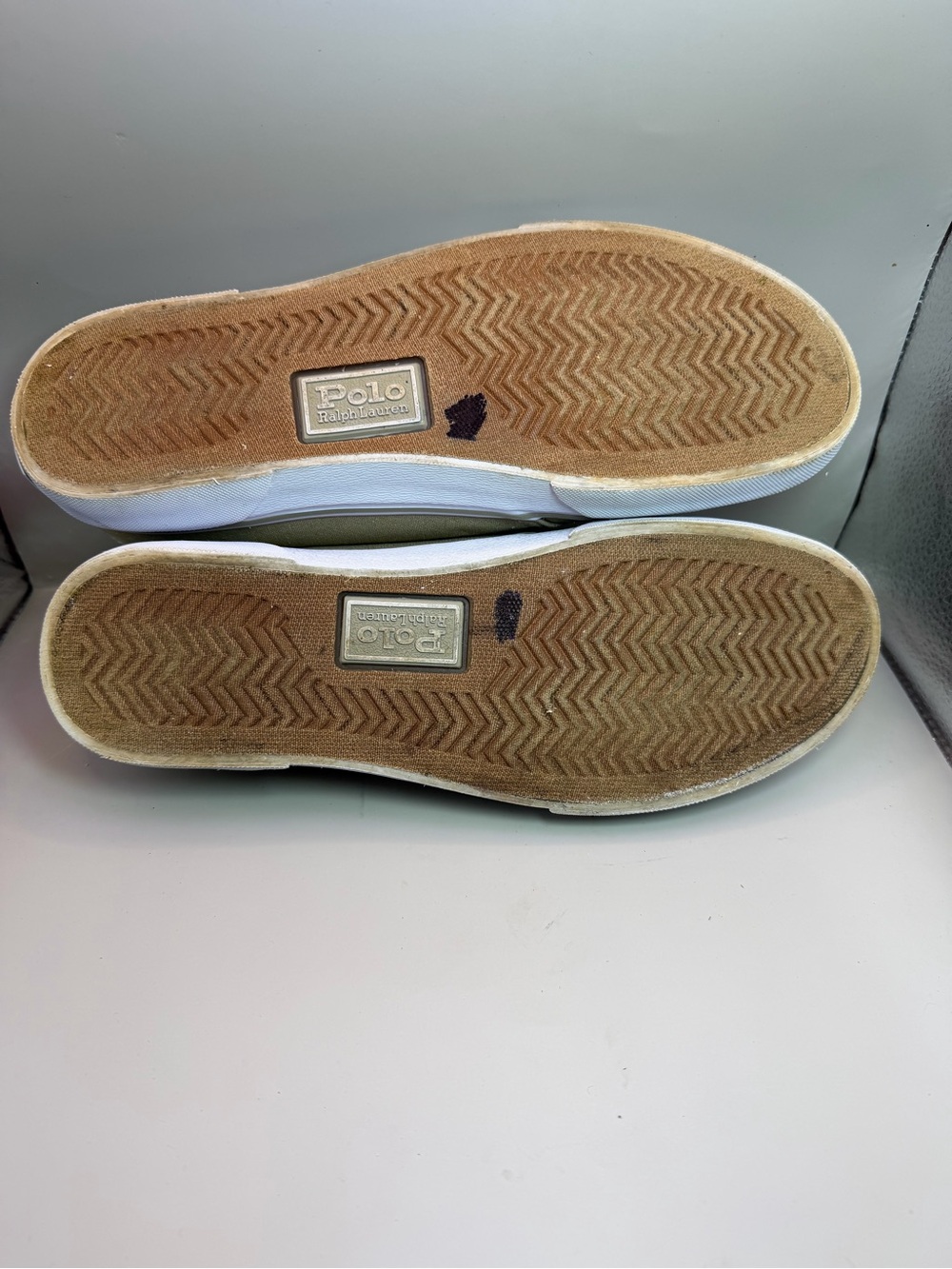 Polo Ralph Lauren Faxon X Tan Canvas Sneakers Mens 10 Casual Shoes - Picture 9 of 11